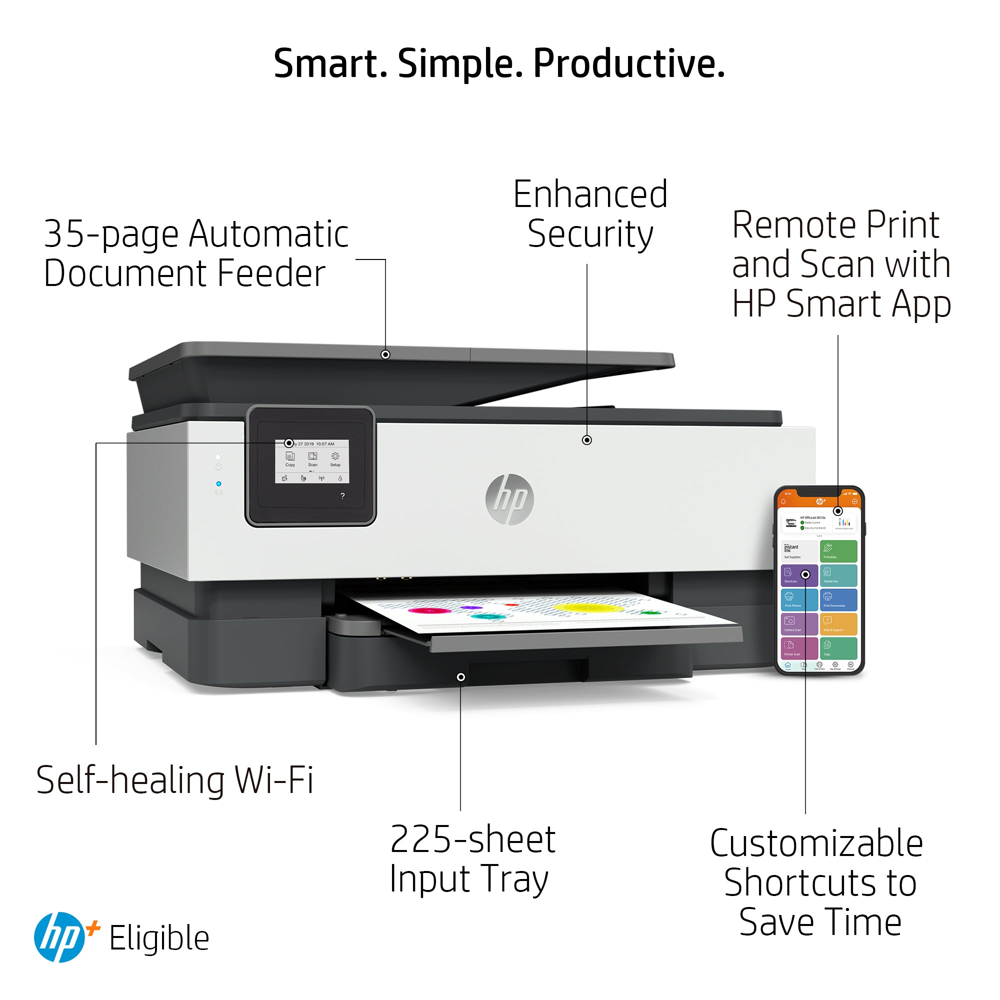 Printer HP OfficeJet 8015e OPEN BOX - Cartouches Certifiees