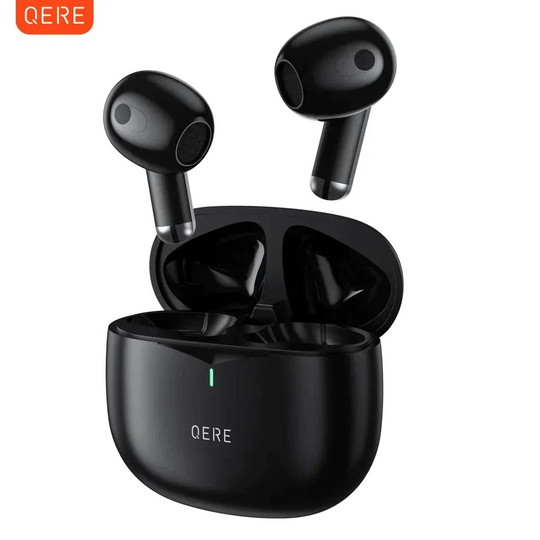 QERE Écouteurs sans fil Bluetooth E28, son immersif et réduction du bruit, IPX5 - Noir (130286)