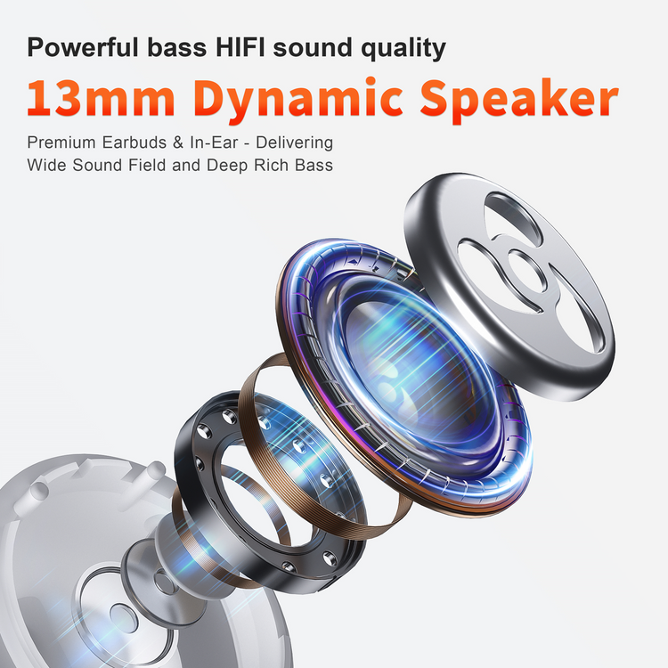 QERE E28 Bluetooth Wireless Earbuds, Immersive Sound & Noise Cancellation, IPX5 - Black (130286) - Cartouches Certifiees
