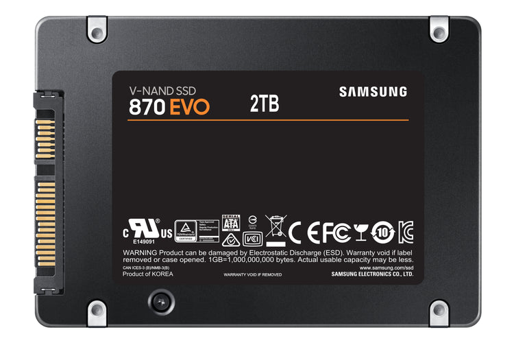 SAMSUNG 870 EVO 2 TB 2.5" Serial ATA III V-NAND (MZ-77E2T0B/AM) - Cartouches Certifiees
