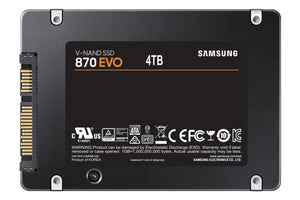 SAMSUNG 870 EVO 4 TB 2.5" Serial ATA III V-NAND (MZ-77E4T0B/AM) - Cartouches Certifiees