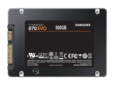 SAMSUNG 870 EVO 500 GB 2.5" Serial ATA III V-NAND (MZ-77E500B/AM) - Cartouches Certifiees
