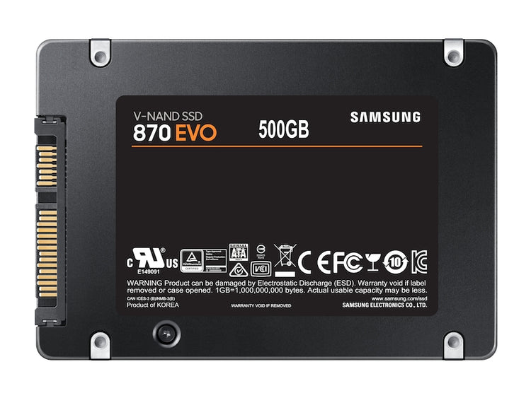 SAMSUNG 870 EVO 500 GB 2.5" Serial ATA III V-NAND (MZ-77E500B/AM) - Cartouches Certifiees