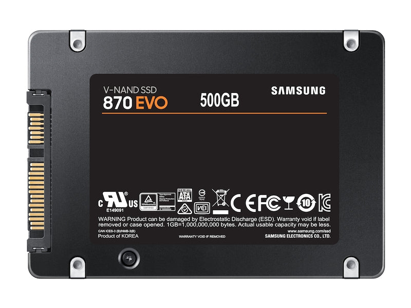 SAMSUNG 870 EVO 500 GB 2.5" Serial ATA III V-NAND (MZ-77E500B/AM) - Cartouches Certifiees