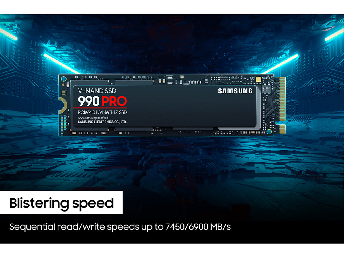 SAMSUNG 990 PRO 1 TB M.2 PCI Express 4.0 NVMe V-NAND MLC (MZ-V9P1T0B/AM) - Cartouches Certifiees