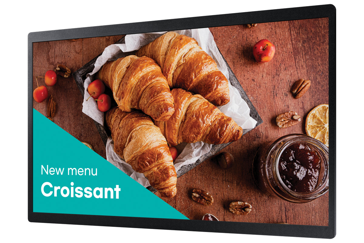 SAMSUNG DISPLAY Samsung QB24C signage display Digital signage flat panel 61 cm (24") LED Wi-Fi 250 cd/m² Full HD Black Built-in processor Tizen 16/7 (LH24QBCEBGCXZA) - Cartouches Certifiees