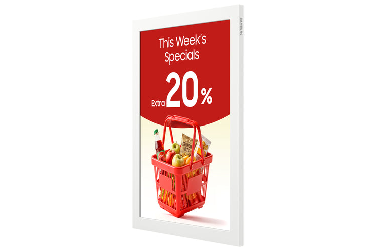 SAMSUNG EMDX EM13DX Digital signage flat panel 33,8 cm (13.3") Wi-Fi White Tizen 24/7 (LH13EMDIBGBXZA) - Cartouches Certifiees