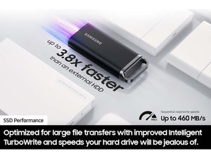 SAMSUNG MU-PH4T0S 4 TB USB Type-C 3.2 Gen 1 (3.1 Gen 1) Black (MU-PH4T0S/AM) - Cartouches Certifiees