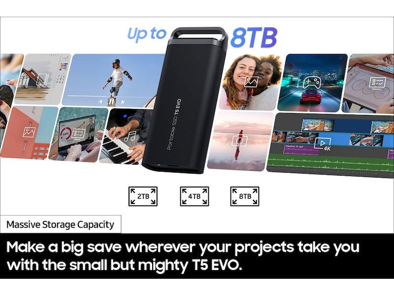SAMSUNG MU-PH4T0S 4 TB USB Type-C 3.2 Gen 1 (3.1 Gen 1) Black (MU-PH4T0S/AM) - Cartouches Certifiees