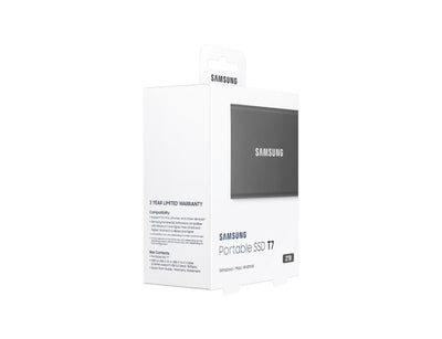SAMSUNG T7 2 TB USB Type-C 3.2 Gen 2 (3.1 Gen 2) Titanium (MU-PC2T0T/AM) - Cartouches Certifiees