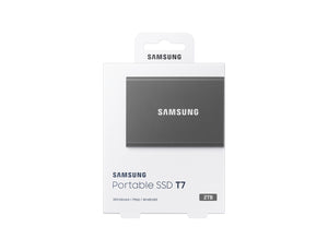 SAMSUNG T7 2 TB USB Type-C 3.2 Gen 2 (3.1 Gen 2) Titanium (MU-PC2T0T/AM) - Cartouches Certifiees