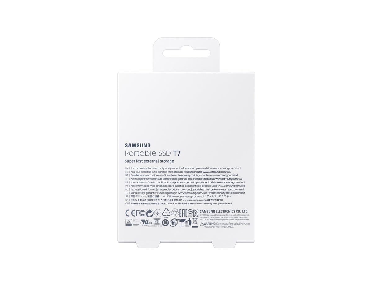 SAMSUNG T7 2 TB USB Type-C 3.2 Gen 2 (3.1 Gen 2) Titanium (MU-PC2T0T/AM) - Cartouches Certifiees
