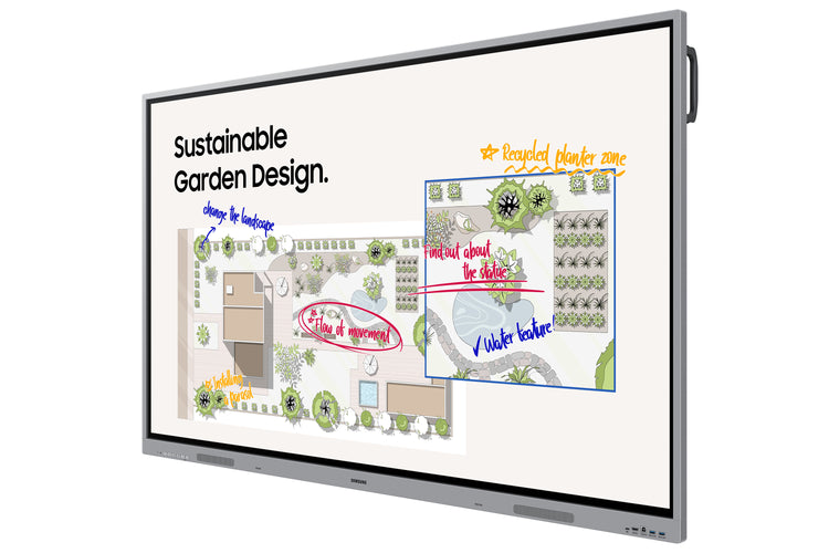 SAMSUNG WE86FX interactive whiteboard 2,18 m (86") 3840 x 2160 pixels Touchscreen Grey HDMI (LH86WEFWLGCXZA) - Cartouches Certifiees
