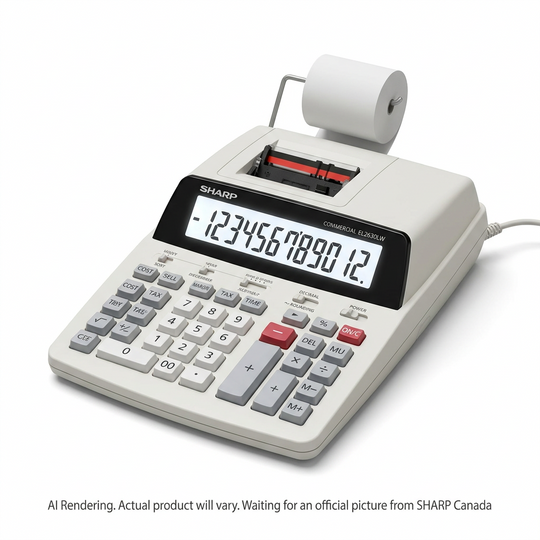 SHARP ELECTRONICS Calculatrice d'impression commerciale à 12 chiffres (EL2630LW)