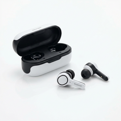 SHARP True Wireless Earbuds, White And Black (HP-TW40) - Cartouches Certifiees