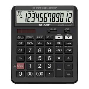 SHARP XL 12-Digit Check & Correct Desktop Calculator (EL-CC12GP) - Cartouches Certifiees