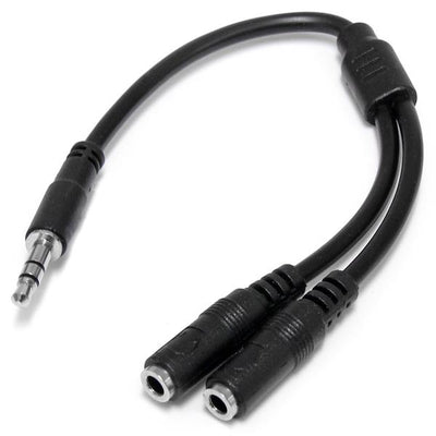 STARTECH audio cable 0,2 m 3.5mm 2x3.5mm Black (MUY1MFFS) - Cartouches Certifiees