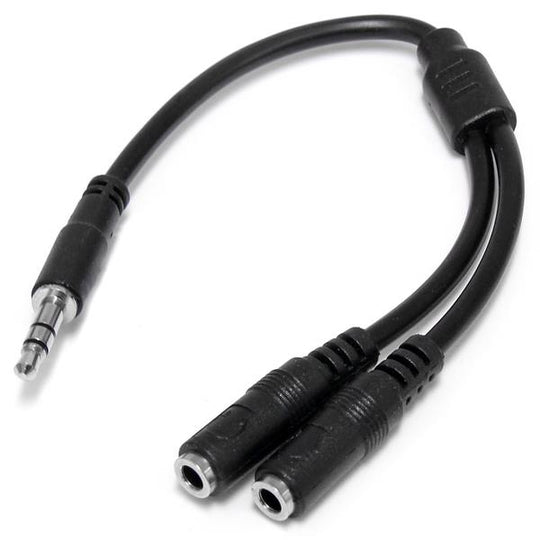 STARTECH câble audio 0,2 m 3,5mm 2x3.5mm Noir (MUY1MFFS)