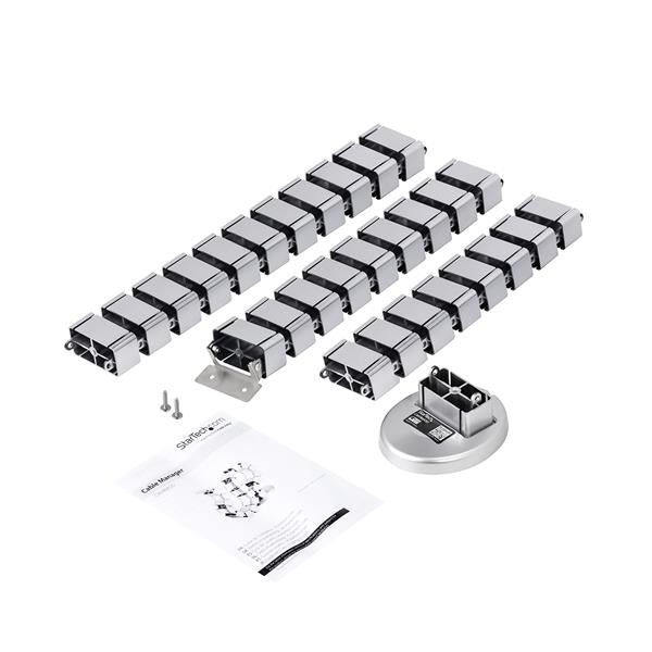 STARTECH cable organizer Desk Cable sleeve Silver 1 pc(s) (CMVBMOD) - Cartouches Certifiees