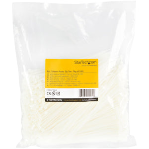 STARTECH cable tie Releasable cable tie Nylon, Plastic White 1000 pc(s) (CBMZT6NK) - Cartouches Certifiees