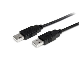 STARTECH .com 1.0m USB 2.0 A-A USB cable 2 m USB A 0,48 Gbit/s Black (USB2AA1M) - Cartouches Certifiees