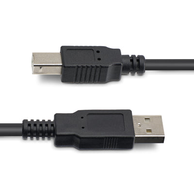 STARTECH .com 15m USB 2.0, M/M USB cable USB A USB B 0,48 Gbit/s Aluminium, Black (USB2HAB50AC) - Cartouches Certifiees