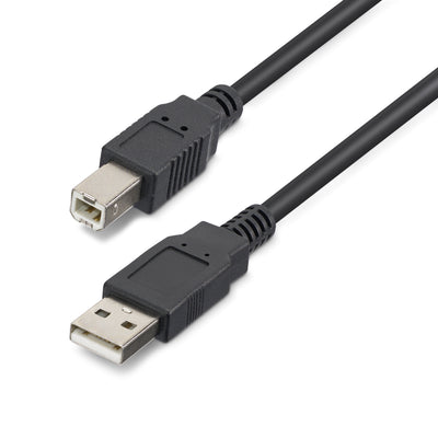 STARTECH .com 15m USB 2.0, M/M USB cable USB A USB B 0,48 Gbit/s Aluminium, Black (USB2HAB50AC) - Cartouches Certifiees