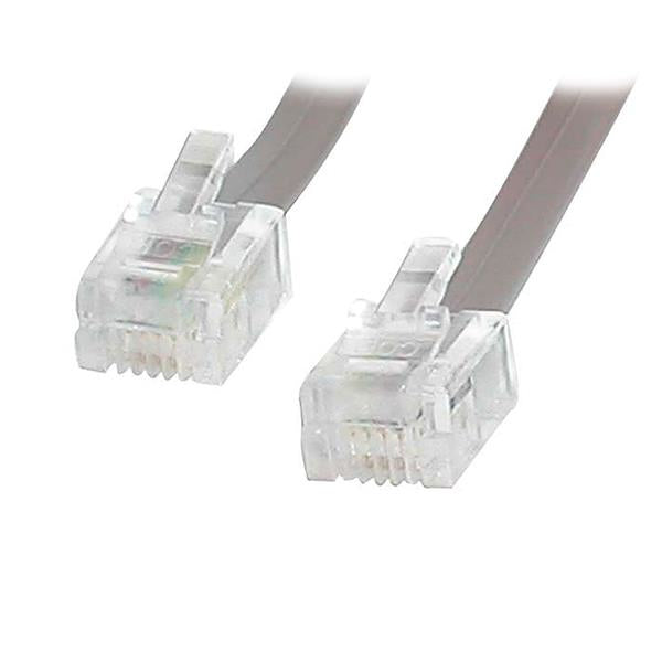 STARTECH .com 25 ft. RJ11 Telephone/Modem Cable 7,62 m Grey (RJ25FT) - Cartouches Certifiees