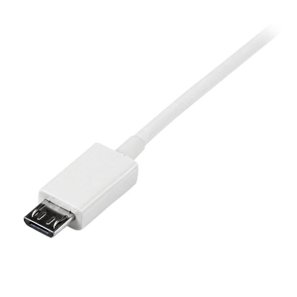 STARTECH .com 2m USB 2.0 A/Micro-B m/m USB cable USB A Micro-USB B 0,48 Gbit/s White (USBPAUB2MW) - Cartouches Certifiees