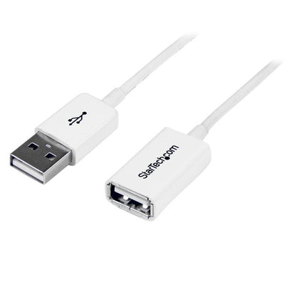 STARTECH .com 3m USB2.0 m/f USB cable USB A 0,48 Gbit/s White (USBEXTPAA3MW) - Cartouches Certifiees