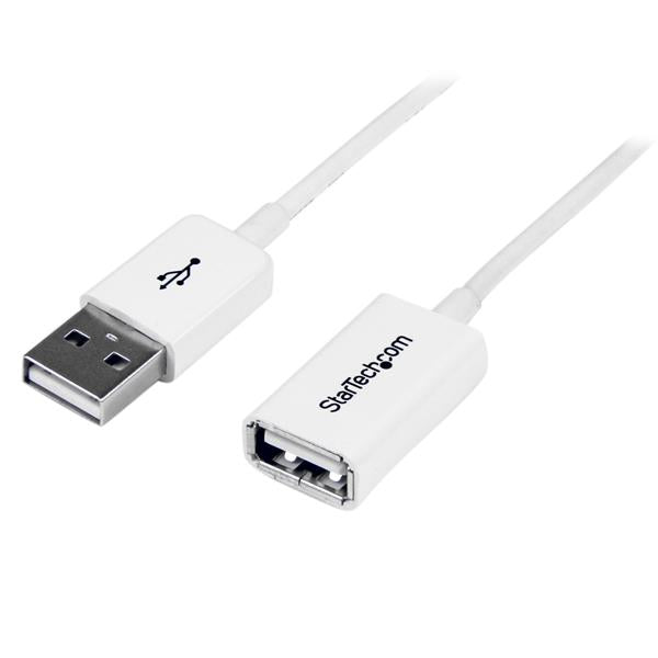 STARTECH .com 3m USB2.0 m/f USB cable USB A 0,48 Gbit/s White (USBEXTPAA3MW) - Cartouches Certifiees