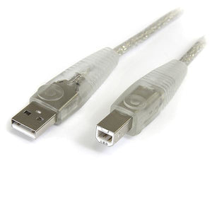 STARTECH .com 6 ft. Transparent USB 2.0 Cable A-B M/M USB cable 1,83 m (USB2HAB6T) - Cartouches Certifiees