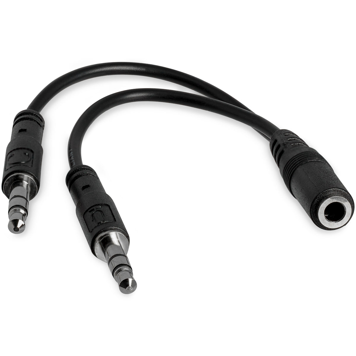 STARTECH .com audio cable 0,13 m 3.5mm 2 x 3.5mm Black (MUYHSFMM) - Cartouches Certifiees