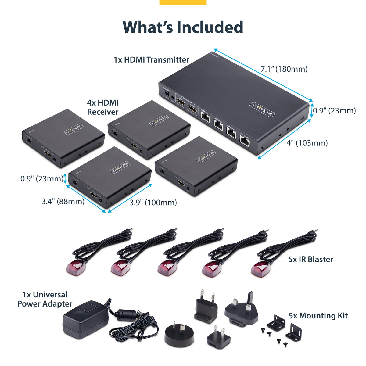 STARTECH .com AV extender AV transmitter & receiver Black (4K7014IC-EXTEND-HDMI) - Cartouches Certifiees