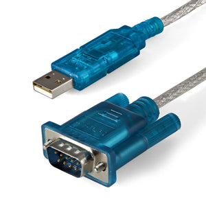 STARTECH .com cable gender changer DB-9 USB 2.0 A Blue, Transparent (ICUSB232SM3) - Cartouches Certifiees