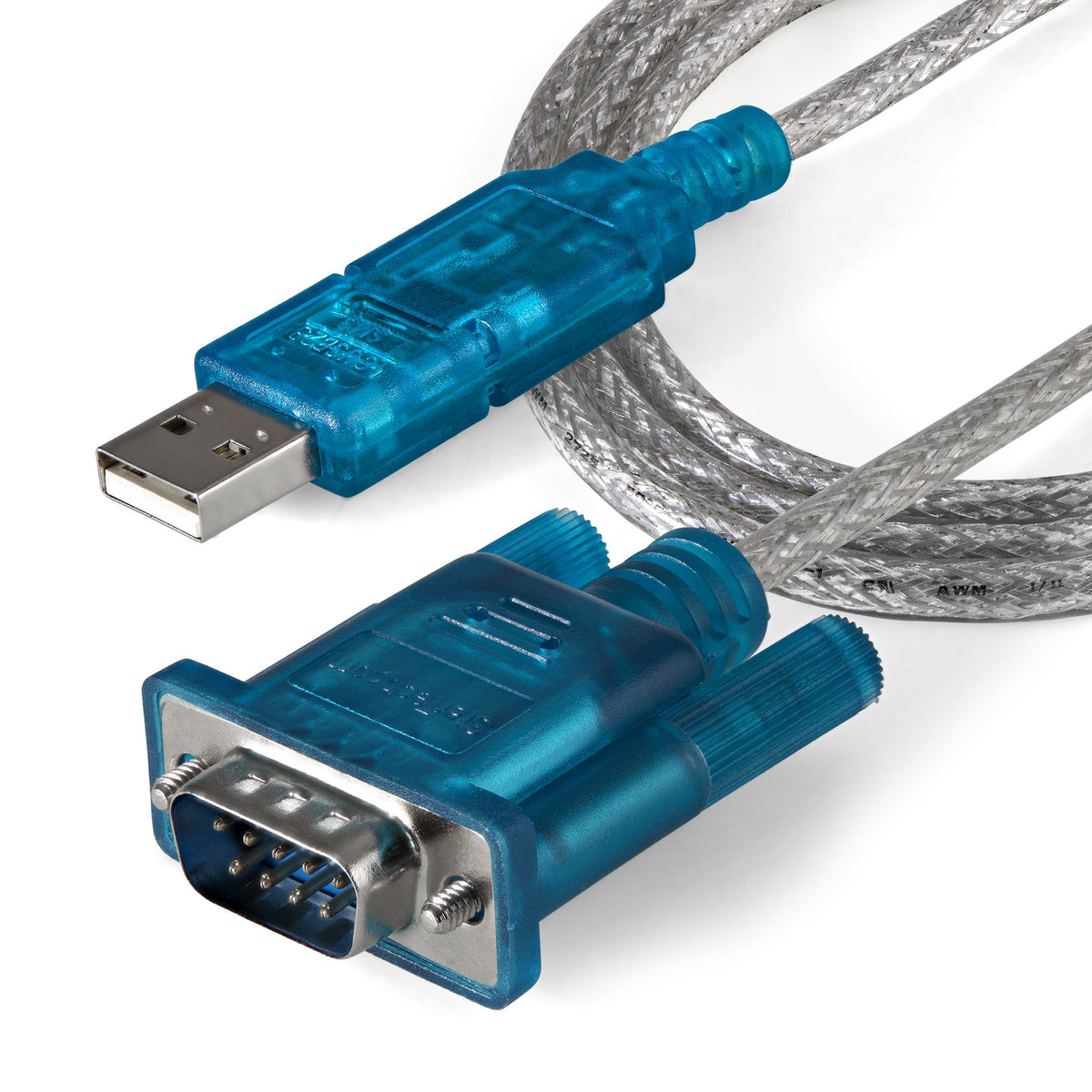 STARTECH .com cable gender changer DB-9 USB 2.0 A Blue, Transparent (ICUSB232SM3) - Cartouches Certifiees