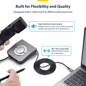 STARTECH .com cable gender changer USB-C RJ-9 Black (UR9-HEADSET-ADAPTER) - Cartouches Certifiees