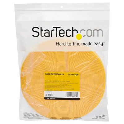 STARTECH .com cable tie Hook & loop cable tie Nylon Yellow 1 pc(s) (HKLP25YW) - Cartouches Certifiees