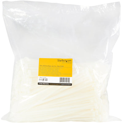 STARTECH .com cable tie Releasable cable tie Nylon, Plastic White 1000 pc(s) (CBMZT10NK) - Cartouches Certifiees