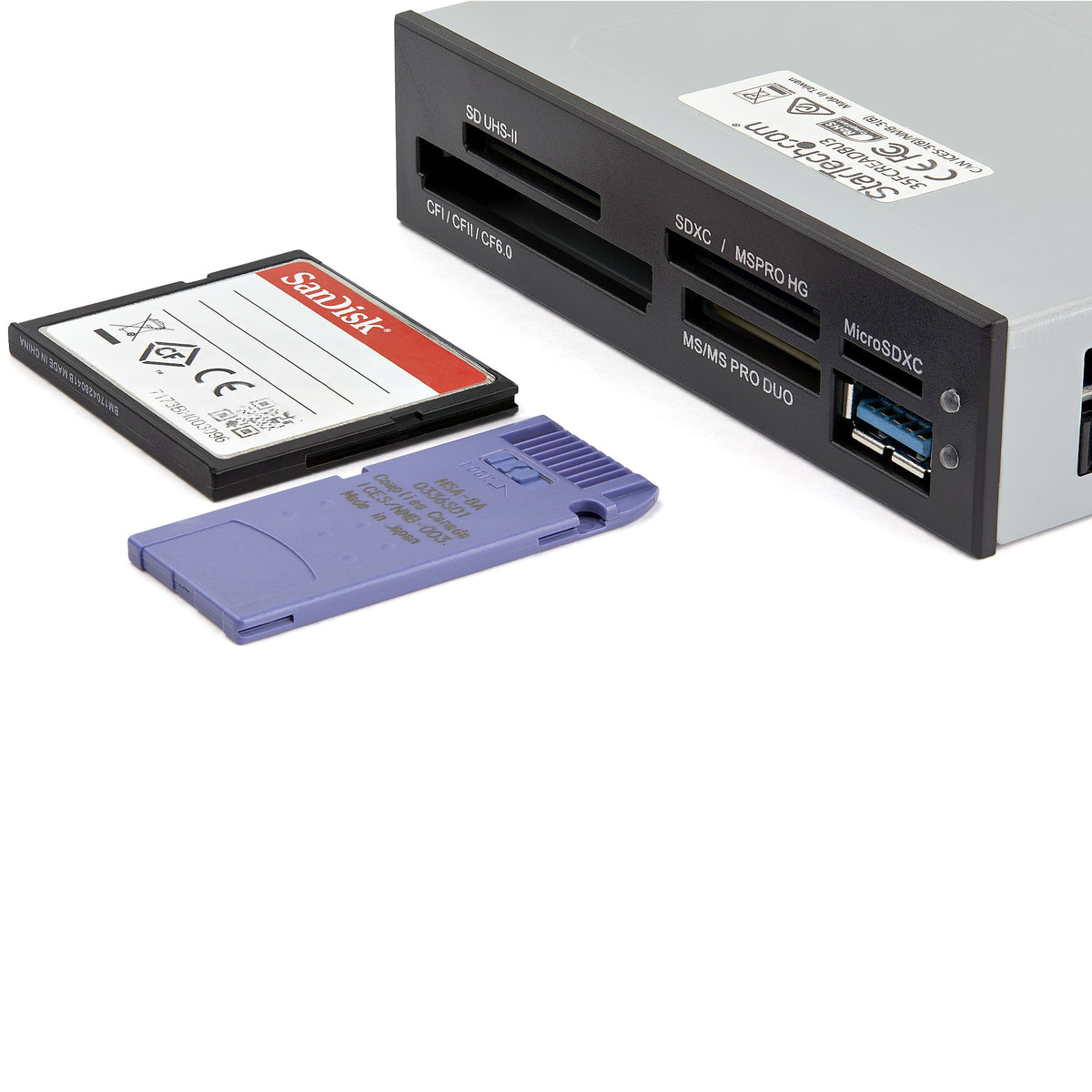 STARTECH .com card reader IDC Black, Metallic (35FCREADBU3) - Cartouches Certifiees