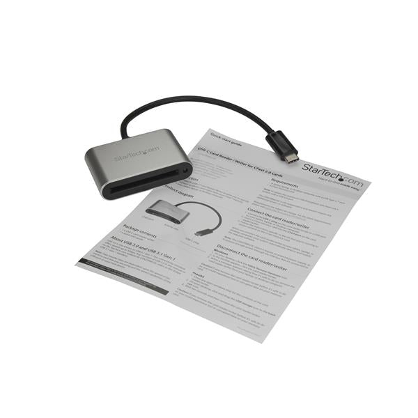 STARTECH .com card reader USB 3.2 Gen 1 (3.1 Gen 1) Type-C Black, Silver (CFASTRWU3C) - Cartouches Certifiees