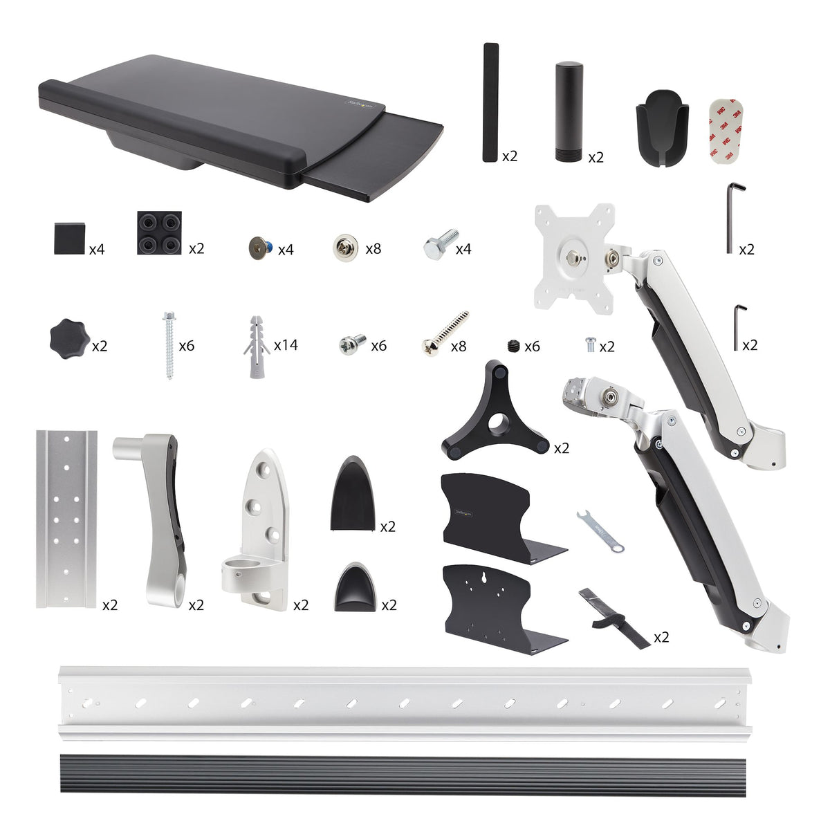 STARTECH .com desktop sit-stand workplace (2PASTSC-WALL-MOUNT) - Cartouches Certifiees