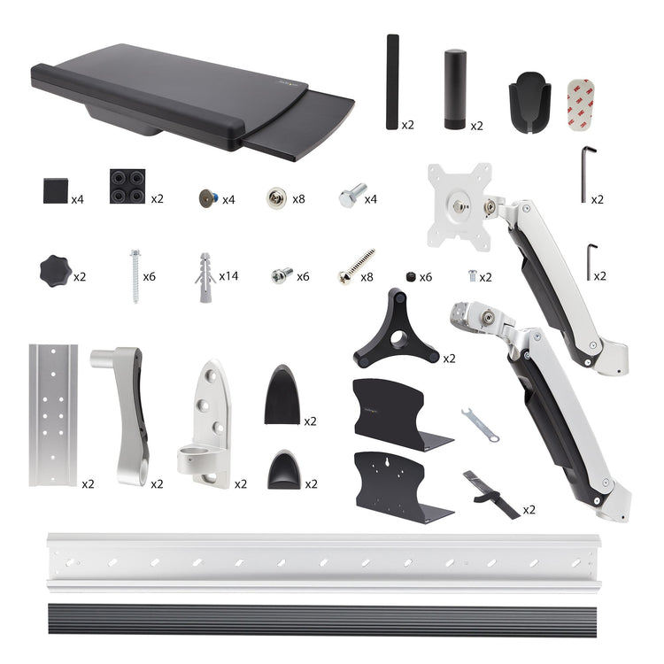 STARTECH .com desktop sit-stand workplace (2PASTSC-WALL-MOUNT) - Cartouches Certifiees