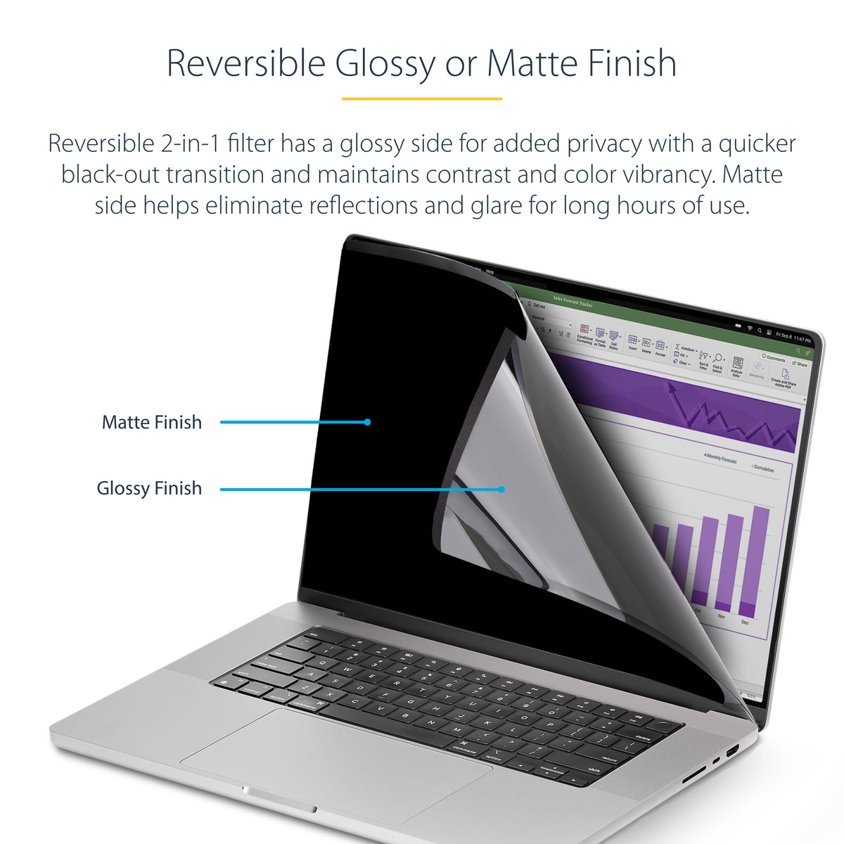 STARTECH .com display privacy filters 38,1 cm (15") Laptop Frameless display privacy filter (15MAM-PRIVACY-SCREEN) - Cartouches Certifiees