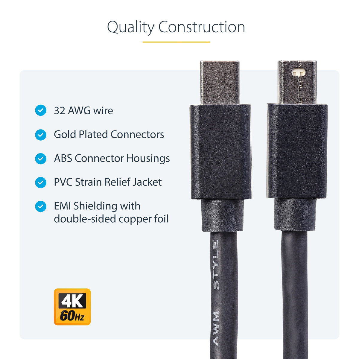 STARTECH .com DisplayPort cable 1,8 m mini DisplayPort Black (MDISPLPORT6) - Cartouches Certifiees