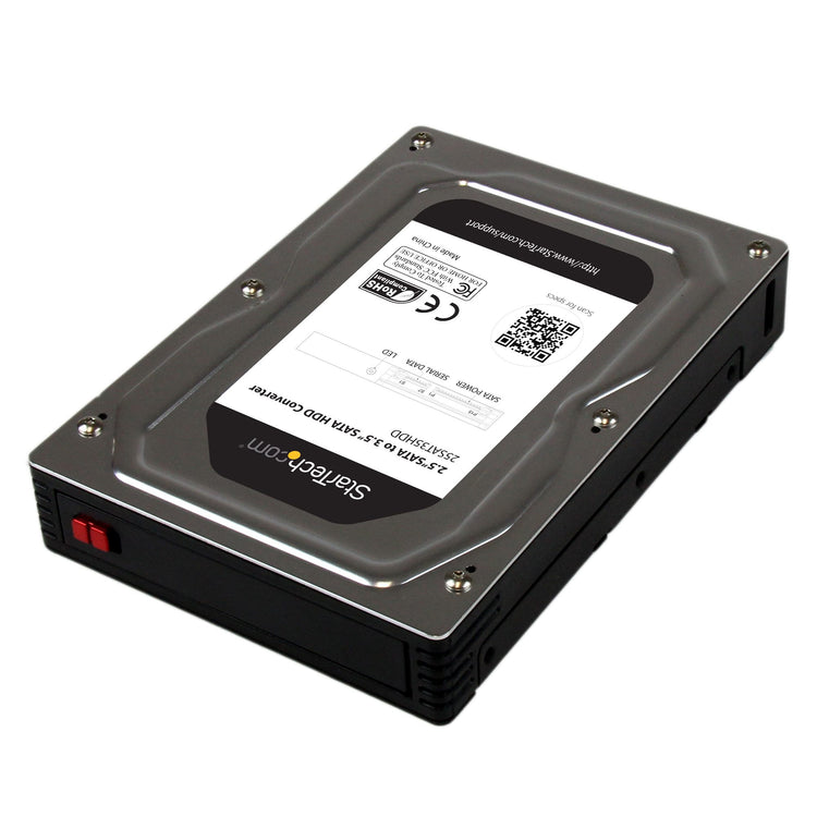 STARTECH .com drive bay panel 8,89 cm (3.5") Storage drive tray Black, Silver (25SAT35HDD) - Cartouches Certifiees