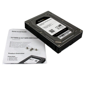 STARTECH .com drive bay panel 8,89 cm (3.5") Storage drive tray Black, Silver (25SAT35HDD) - Cartouches Certifiees