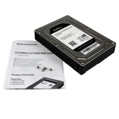STARTECH .com drive bay panel 8,89 cm (3.5") Storage drive tray Black, Silver (25SAT35HDD) - Cartouches Certifiees