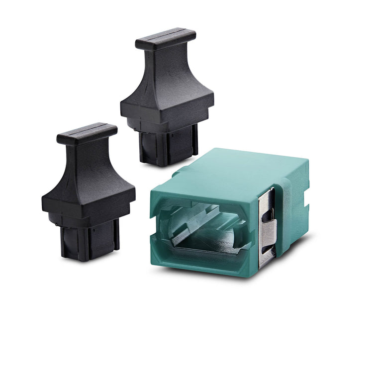 STARTECH .com fiber optic adapter MPO/MTP 1 pc(s) Aqua colour, Black (MPOSMAPCAQCOUPLER) - Cartouches Certifiees