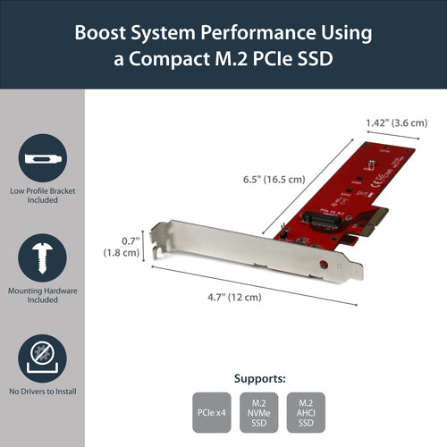 STARTECH .com interface cards/adapter Internal M.2 (PEX4M2E1) - Cartouches Certifiees